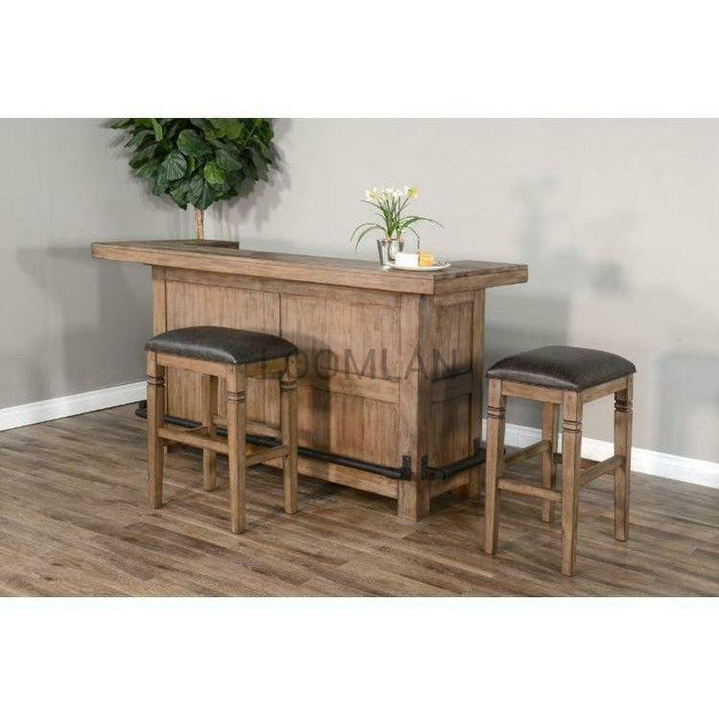 Dark Brown Bar Height Backless Stool Cushion Seat Bar Stools Sideboards and Things By Sunny D