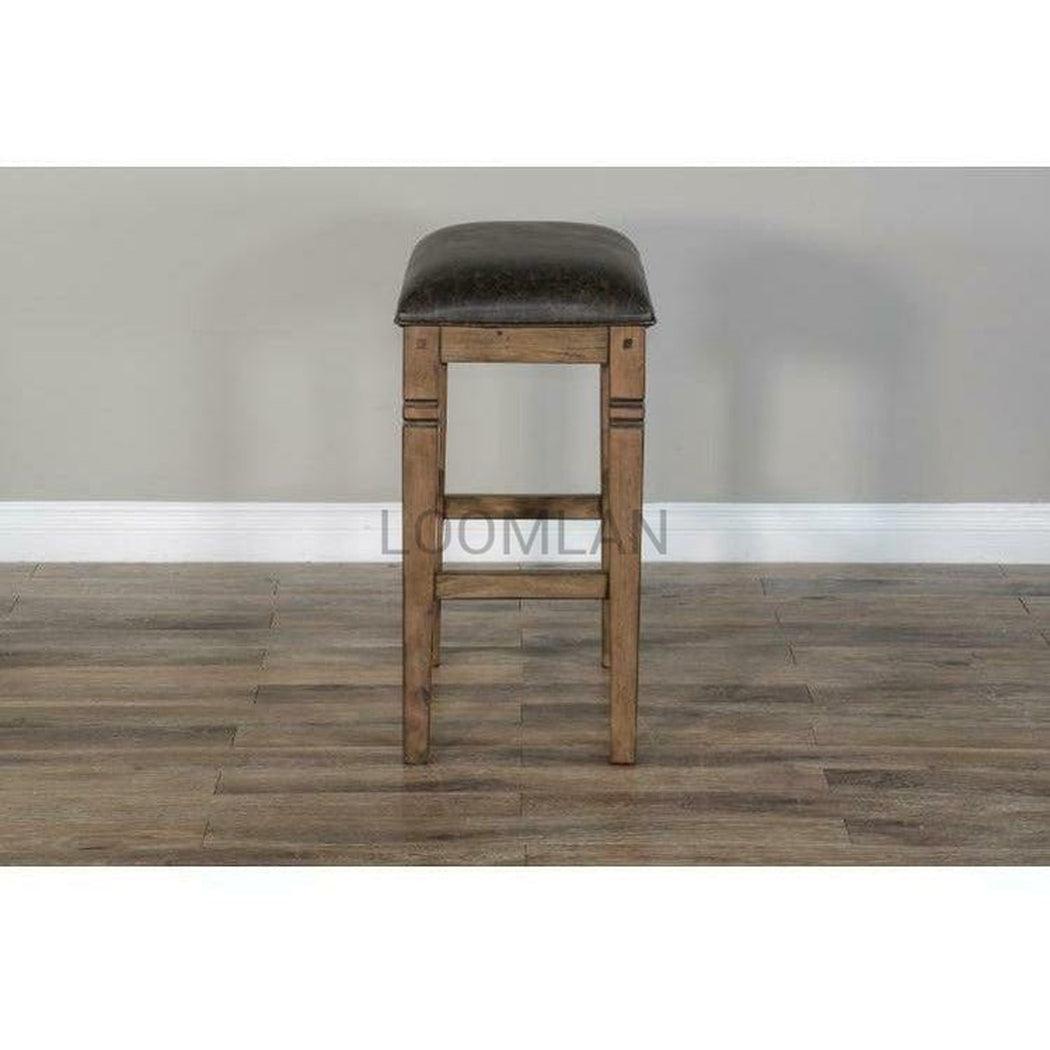 Dark Brown Bar Height Backless Stool Cushion Seat Bar Stools Sideboards and Things By Sunny D