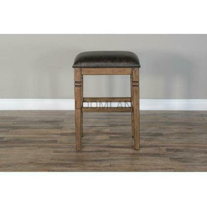 Dark Brown Bar Height Backless Stool Cushion Seat Bar Stools Sideboards and Things By Sunny D