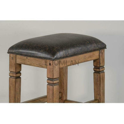 Dark Brown Bar Height Backless Stool Cushion Seat Bar Stools Sideboards and Things By Sunny D