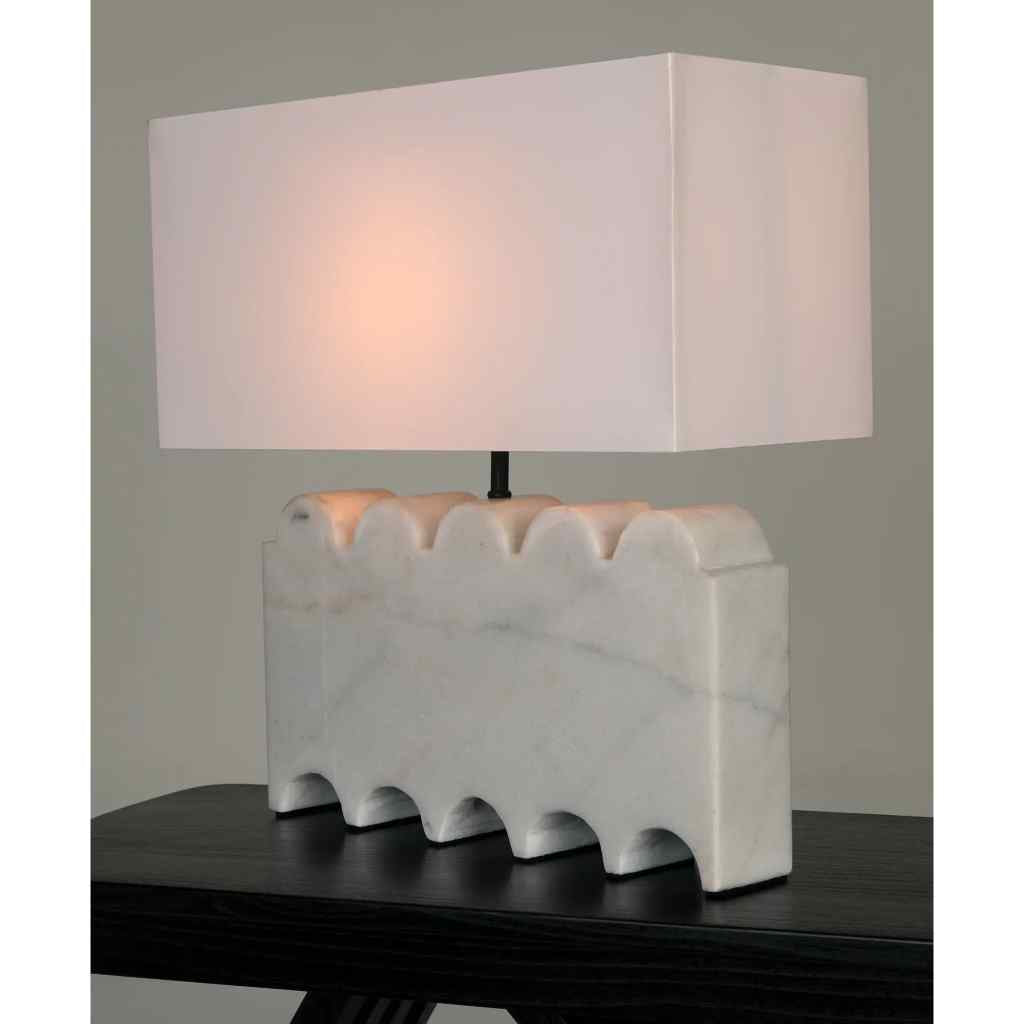 Darth White Marble Base Table Lamp
