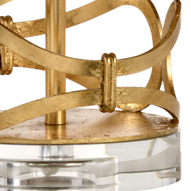 Dazzling Geomettric Patterned Gold Table Lamp-Table Lamps-Wildwood-LOOMLAN