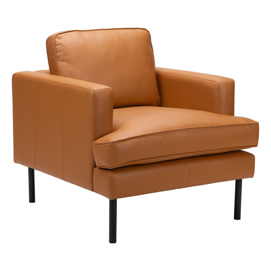 Decade Armchair Brown-Club Chairs-Zuo Modern-LOOMLAN