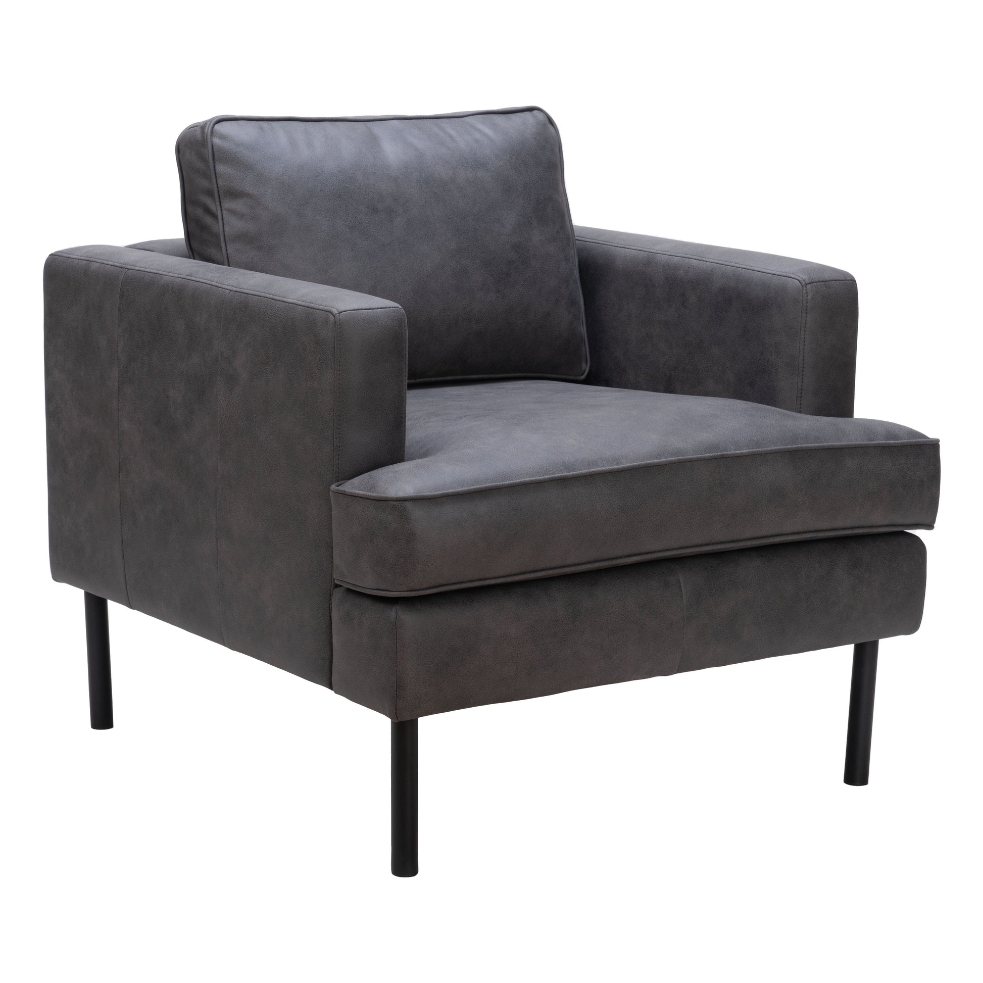 Decade Armchair Vintage Gray-Club Chairs-Zuo Modern-LOOMLAN