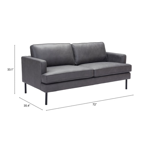 Decade Sofa Vintage Gray-Sofas & Loveseats-Zuo Modern-LOOMLAN