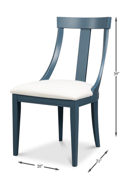 Sarreid Deco Fabric Armless Dining Chair 2PC