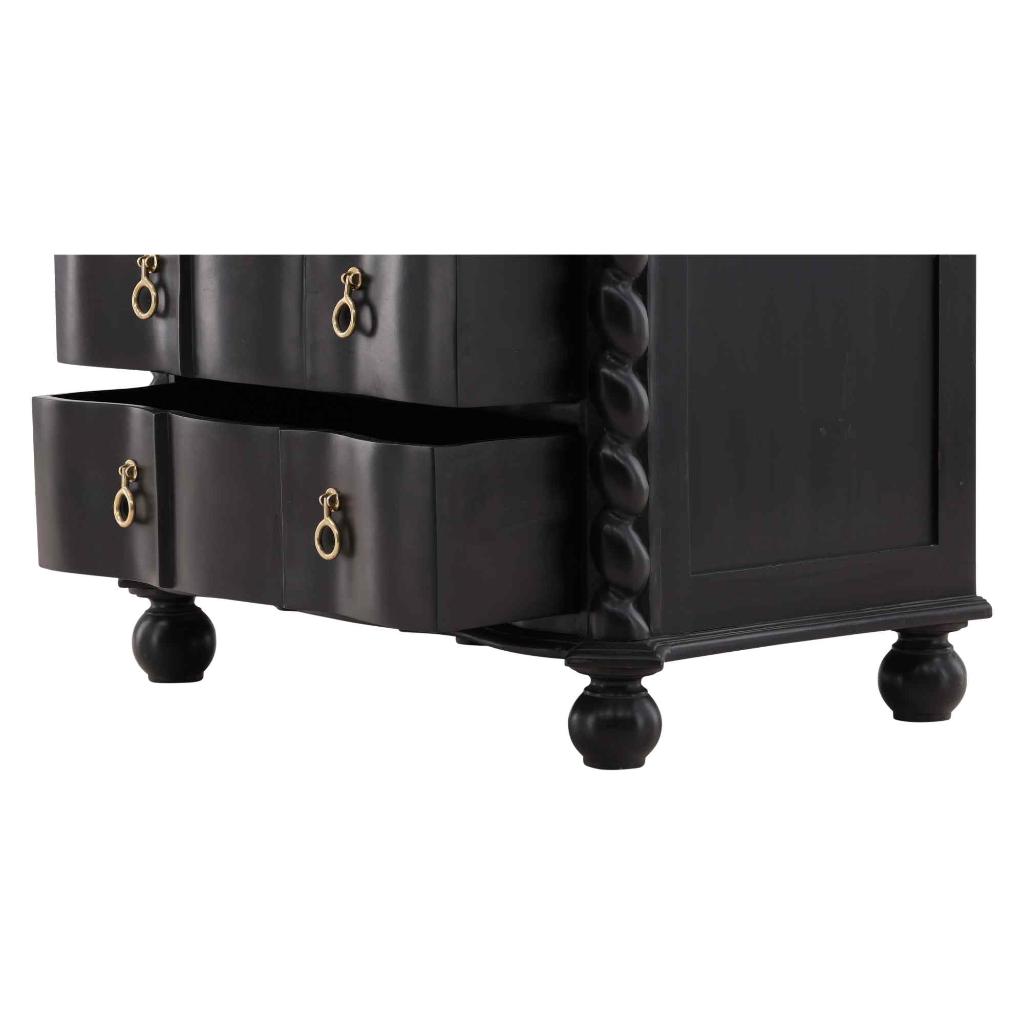 Deeds Wooden Black Chest