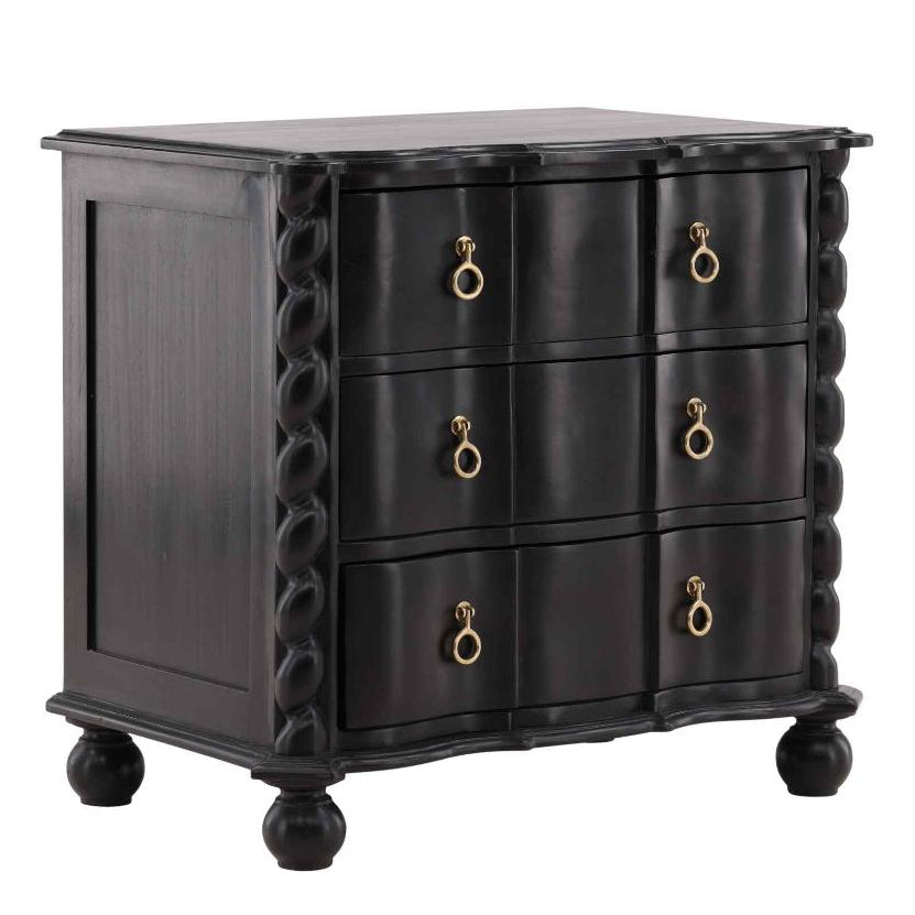 Deeds Wooden Black Chest