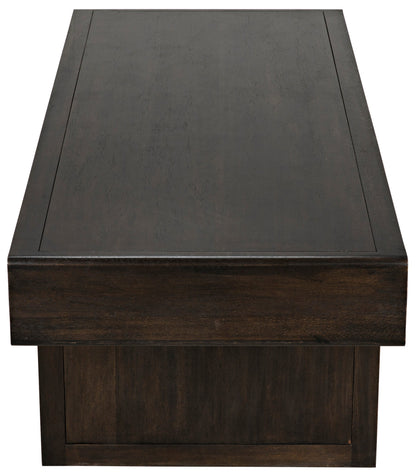 Degas Desk, Ebony Walnut Wood Desk With Drawers-Home Office Desks-Noir-Sideboards and Things