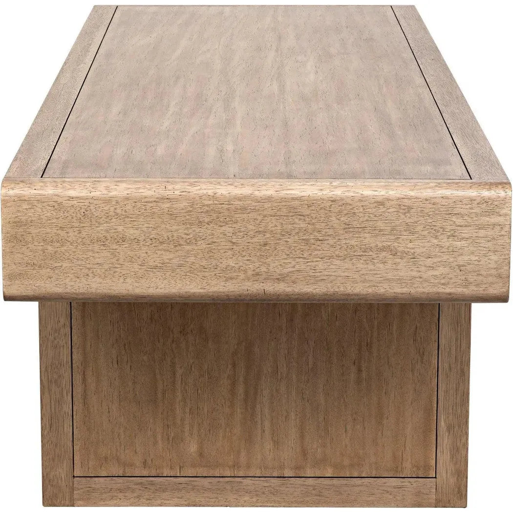 Degas Desk, Washed Walnut Wood Desk Drawers