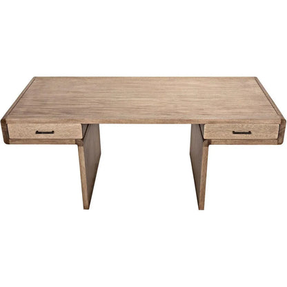 Degas Desk, Washed Walnut Wood Desk Drawers