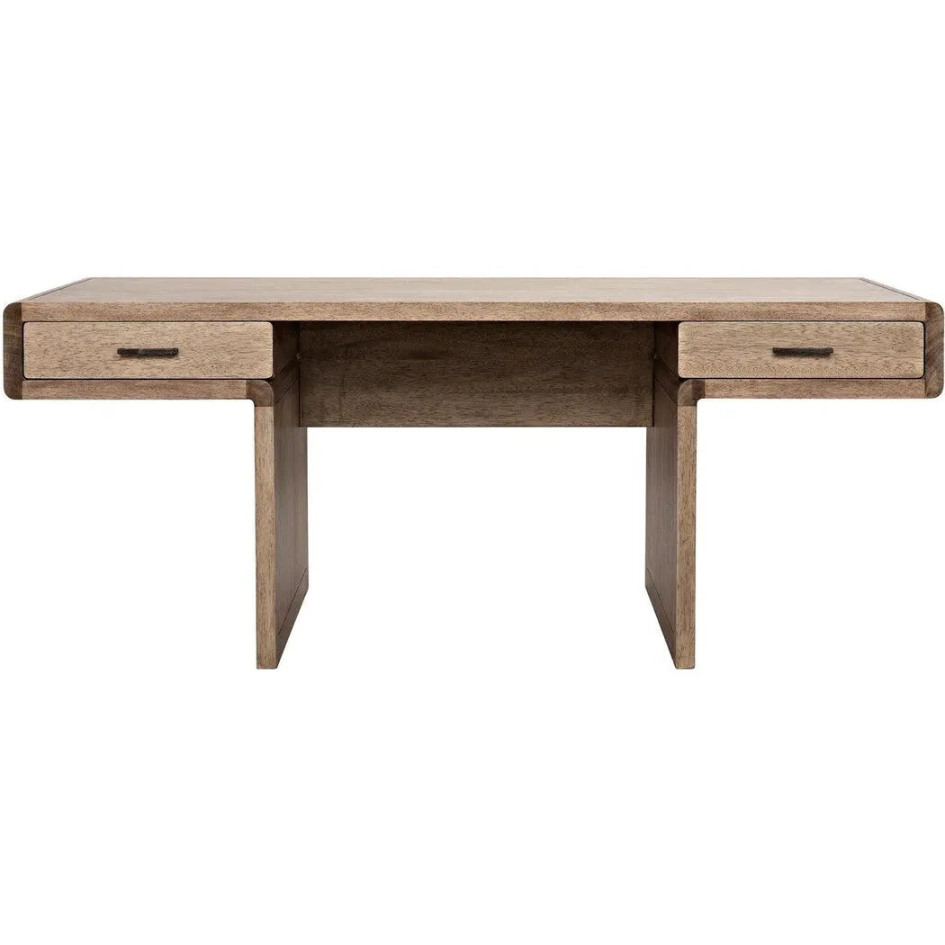 Degas Desk, Washed Walnut Wood Desk Drawers