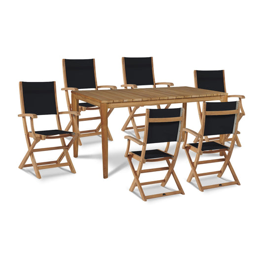 HiTeak Del Ray 7-Piece Rectangular Teak Outdoor Dining Set