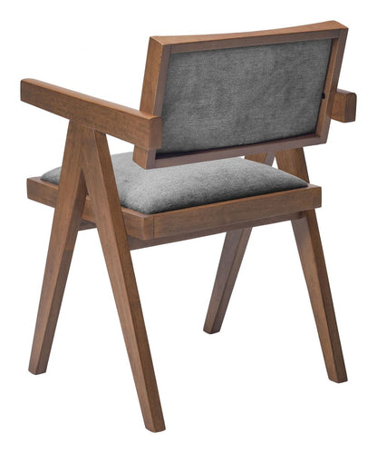 Zuo Modern Delhi Grey Fabric Dining Chair 2PC