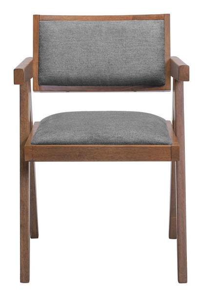 Zuo Modern Delhi Grey Fabric Dining Chair 2PC