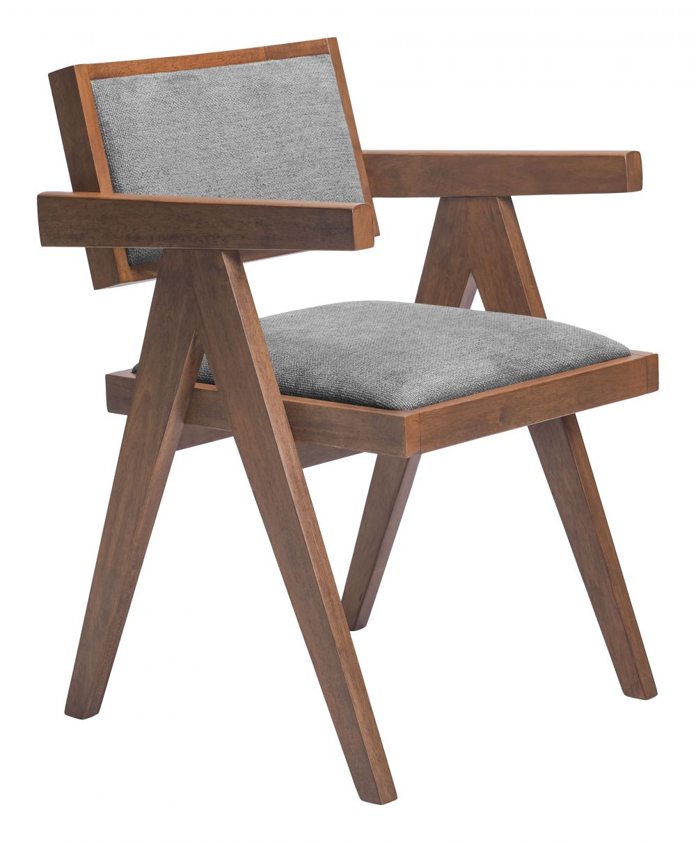 Zuo Modern Delhi Grey Fabric Dining Chair 2PC