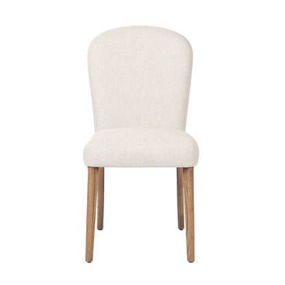 LH Home Delilah Beige Fabric Armless Dining Chair (Set of 2)