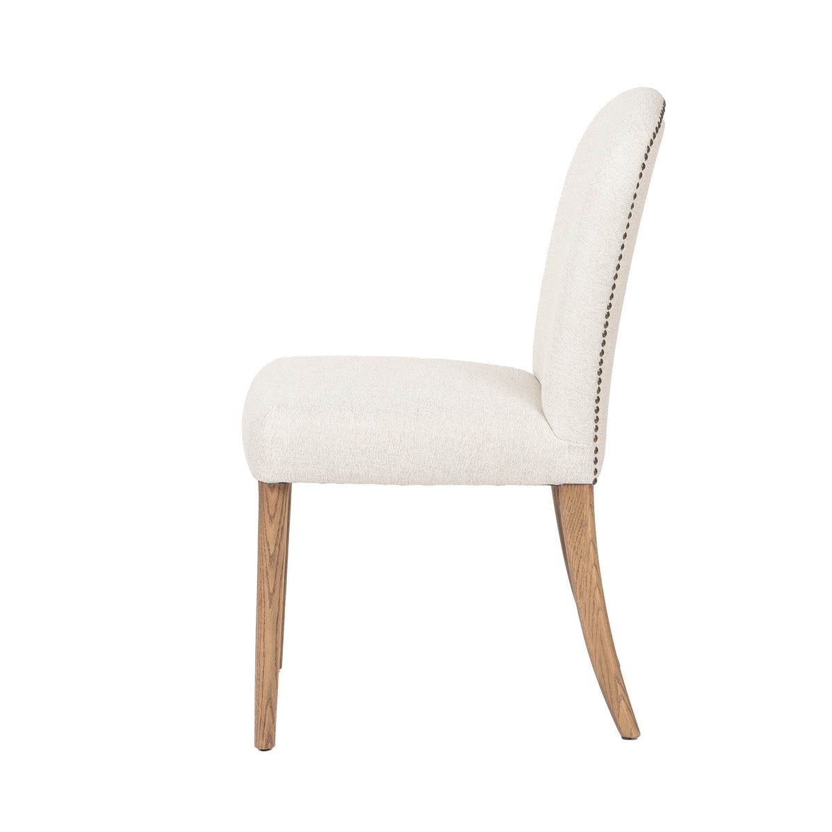 LH Home Delilah Beige Fabric Armless Dining Chair (Set of 2)