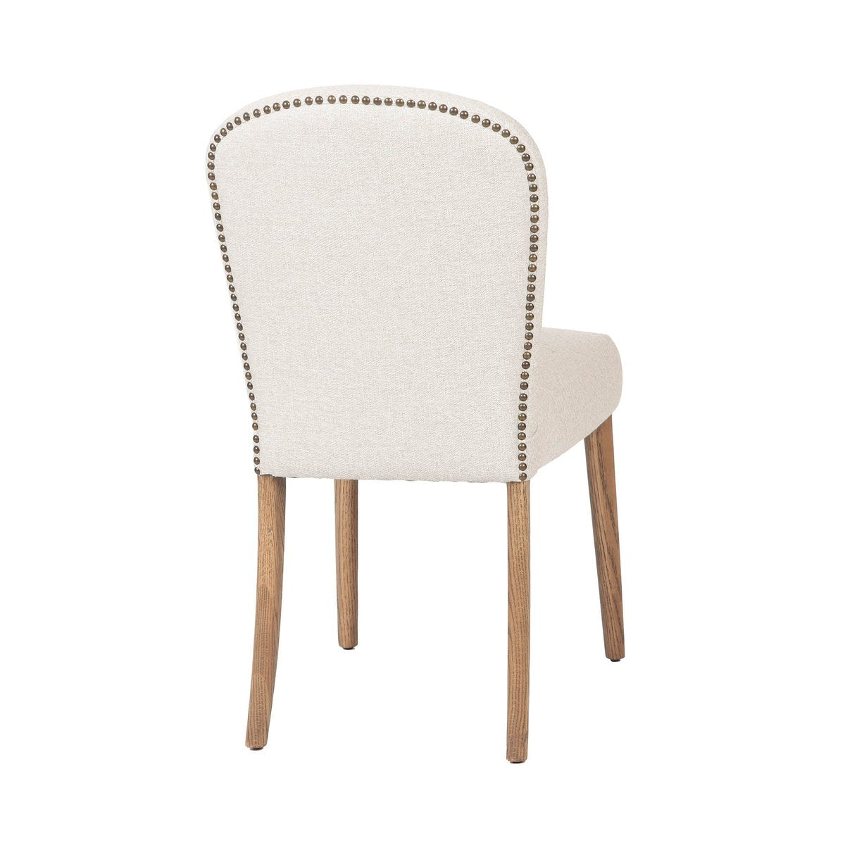 LH Home Delilah Beige Fabric Armless Dining Chair (Set of 2)