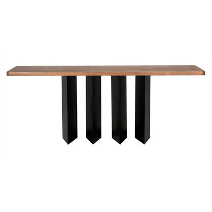 Noir Delta Wood and Steel Rectangle Console Table