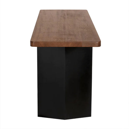 Noir Delta Wood and Steel Rectangle Console Table