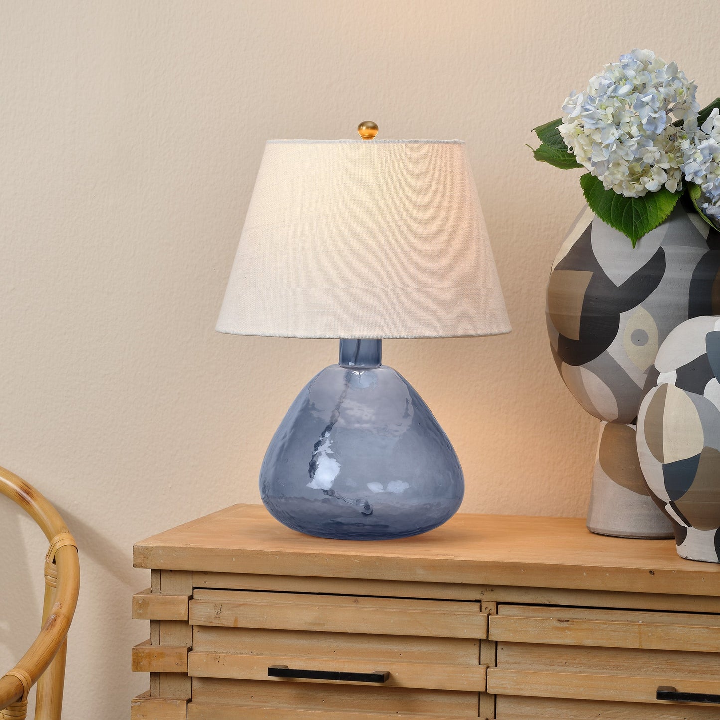 Demi Table Lamp - Blue-Table Lamps-Jamie Young-Sideboards and Things