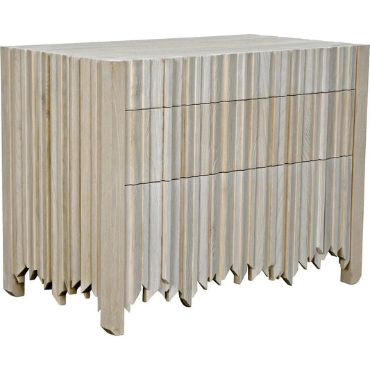 Noir Desdemona Wood Chest With 3 Drawers