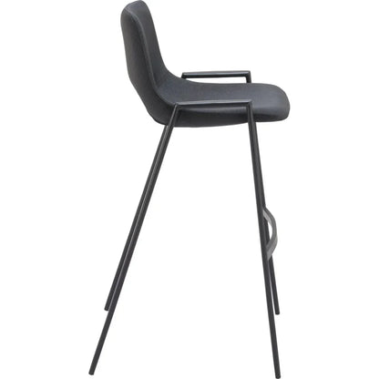 Desi Barstool (Set of 2) Black - LOOMLAN - Zuo Modern - Bar Stools