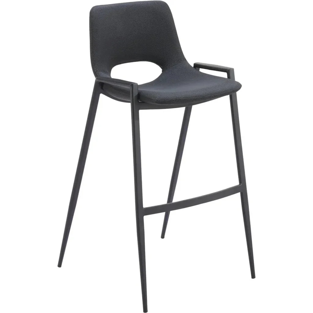 Desi Barstool (Set of 2) Black - LOOMLAN - Zuo Modern - Bar Stools