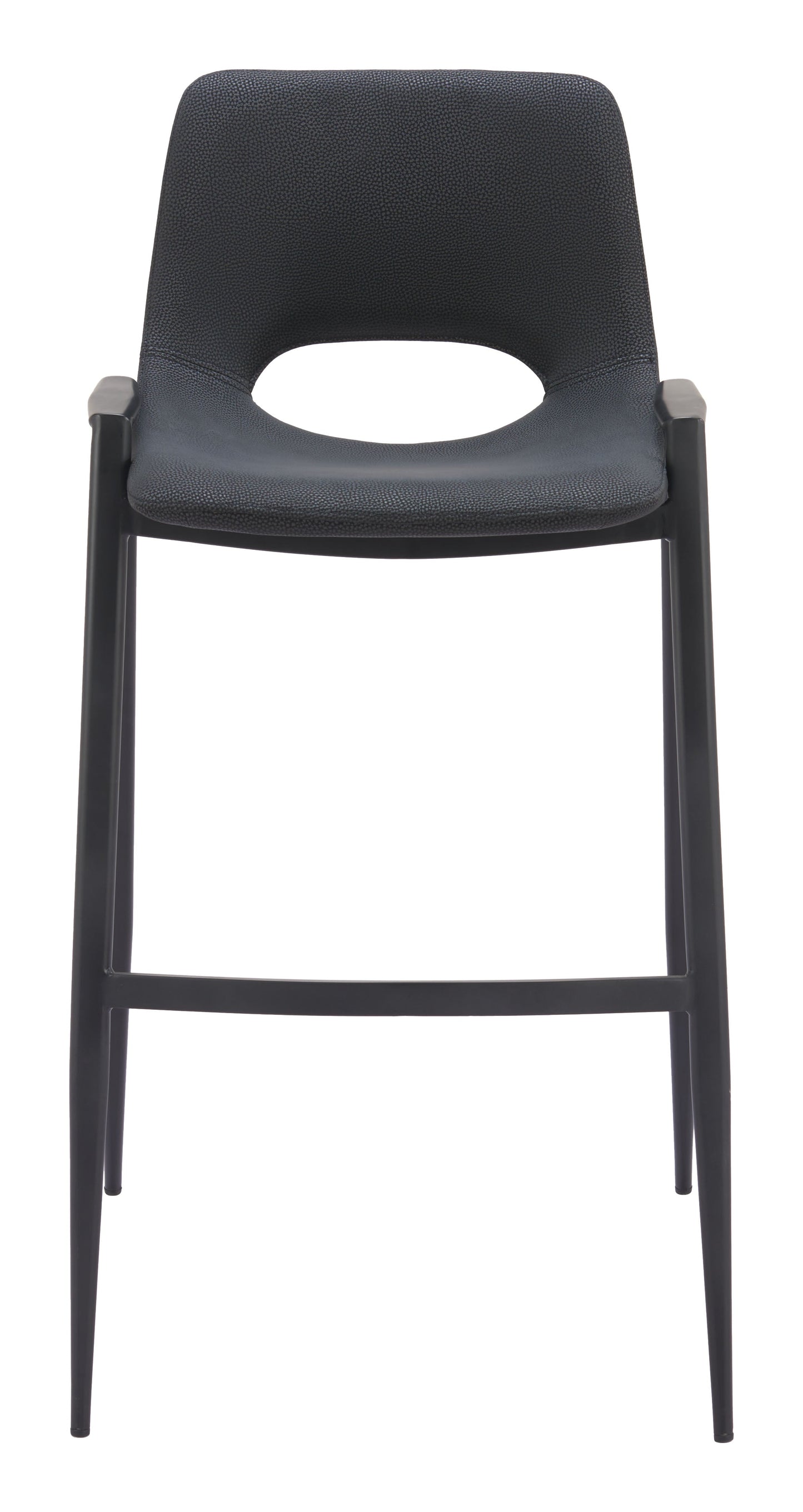 Desi Barstool (Set of 2) Black-Bar Stools-Zuo Modern-LOOMLAN