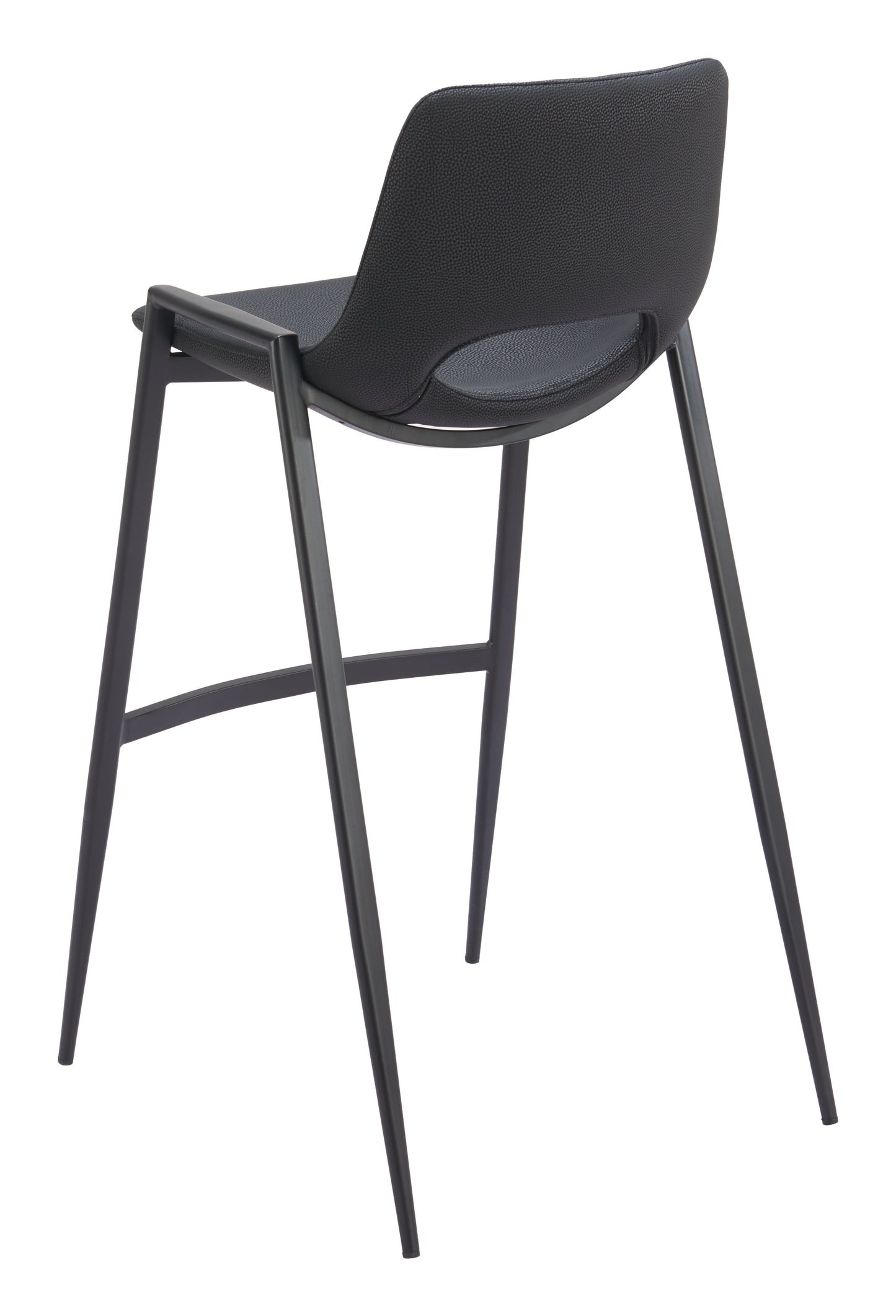 Desi Barstool (Set of 2) Black-Bar Stools-Zuo Modern-LOOMLAN