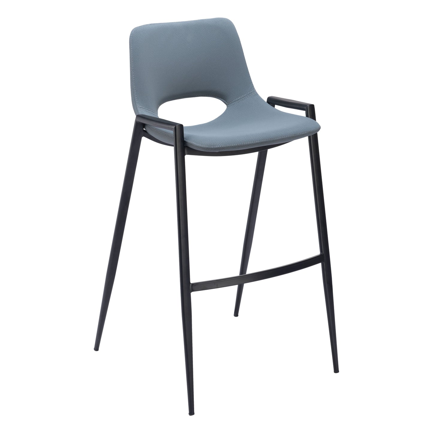 Desi Barstool (Set of 2) Blue-Bar Stools-Zuo Modern-LOOMLAN