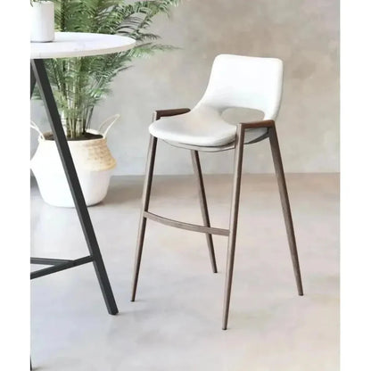 Desi Counter Chair (Set of 2) Beige - LOOMLAN - Zuo Modern - Counter Stools