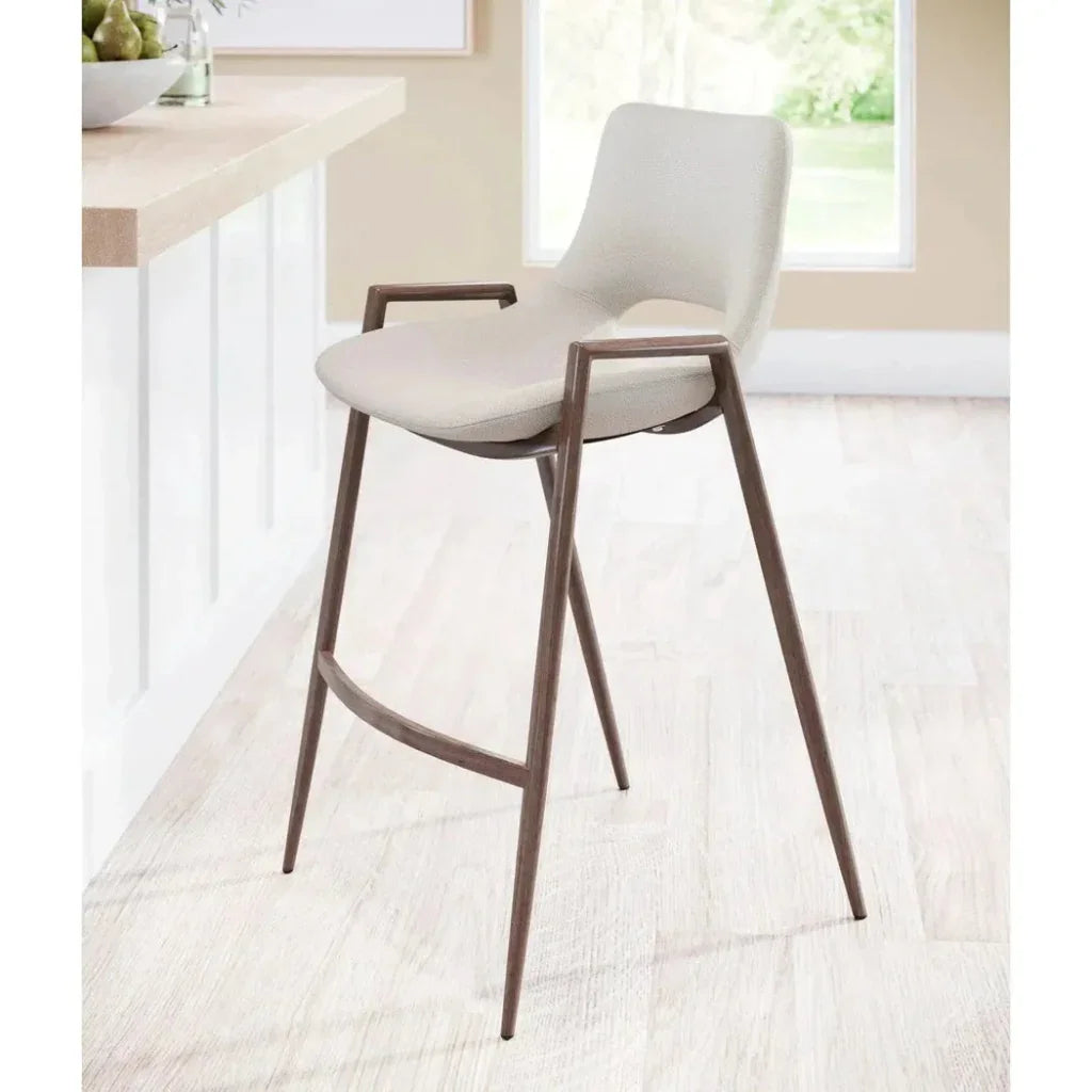 Desi Counter Chair (Set of 2) Beige - LOOMLAN - Zuo Modern - Counter Stools