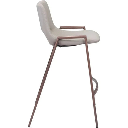 Desi Counter Chair (Set of 2) Beige - LOOMLAN - Zuo Modern - Counter Stools