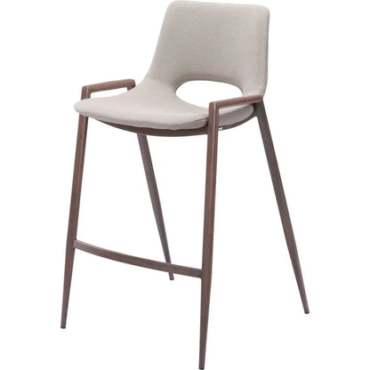 Desi Counter Chair (Set of 2) Beige - LOOMLAN - Zuo Modern - Counter Stools