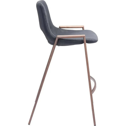 Desi Counter Chair (Set of 2) Black - LOOMLAN - Zuo Modern - Counter Stools