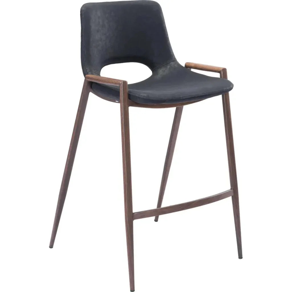 Desi Counter Chair (Set of 2) Black - LOOMLAN - Zuo Modern - Counter Stools