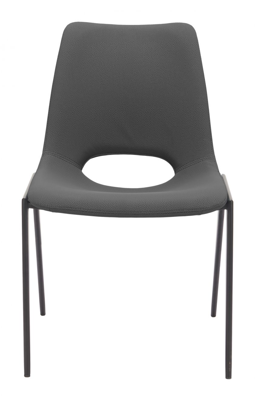 Zuo Modern Desi Faux Leather Armless Dining Chair 2PC