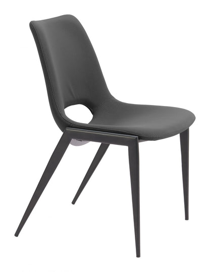 Zuo Modern Desi Faux Leather Armless Dining Chair 2PC