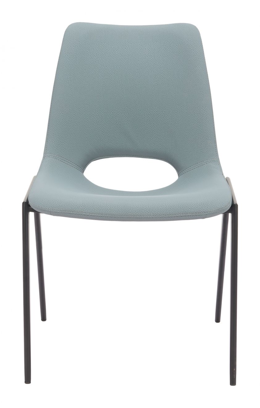 Zuo Modern Desi Faux Leather Armless Dining Chair 2PC