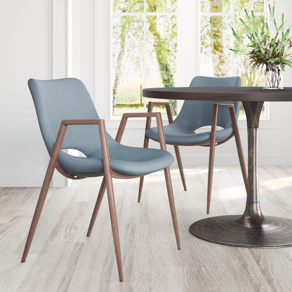 Zuo Modern Desi Faux Leather Dining Chair 2PC