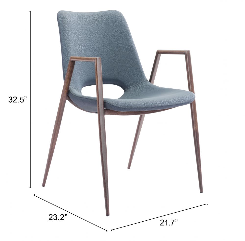 Zuo Modern Desi Faux Leather Dining Chair 2PC