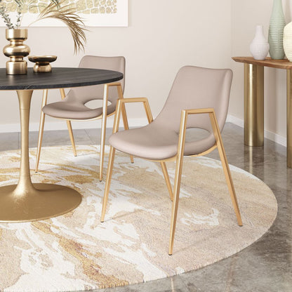Zuo Modern Desi Faux Leather Dining Chair 2PC