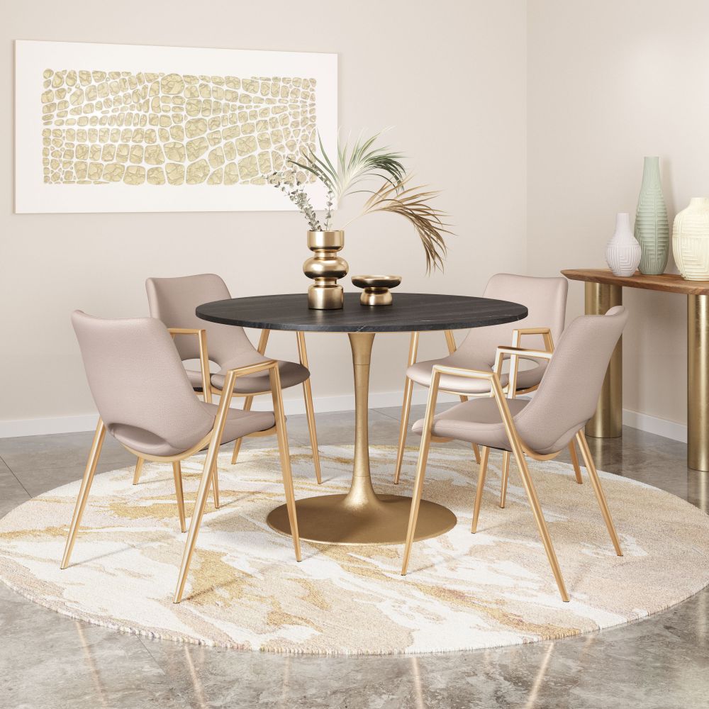 Zuo Modern Desi Faux Leather Dining Chair 2PC