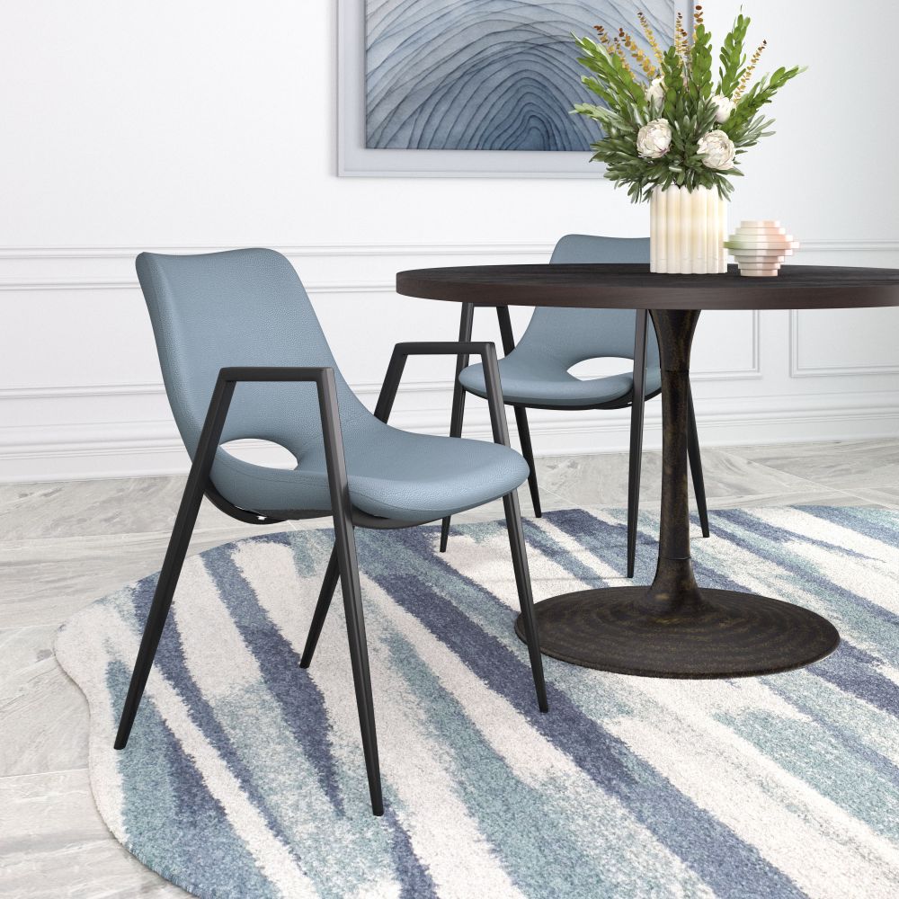 Zuo Modern Desi Faux Leather Dining Chair 2PC
