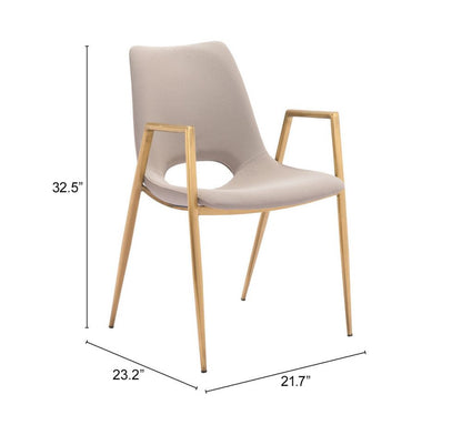 Zuo Modern Desi Faux Leather Dining Chair 2PC