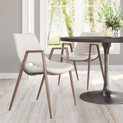 Zuo Modern Desi Faux Leather Dining Chair 2PC
