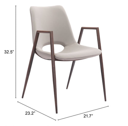 Zuo Modern Desi Faux Leather Dining Chair 2PC