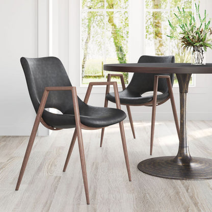 Zuo Modern Desi Faux Leather Dining Chair 2PC